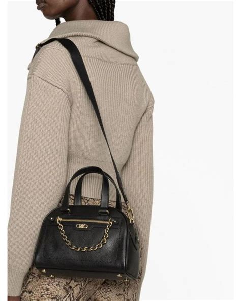 michael kors bowling bag black|MICHAEL Michael Kors Williamsburg Extra Small Bowling .